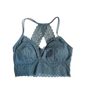 NWT Gilly Hicks Lace Bralette (Blue) - Large